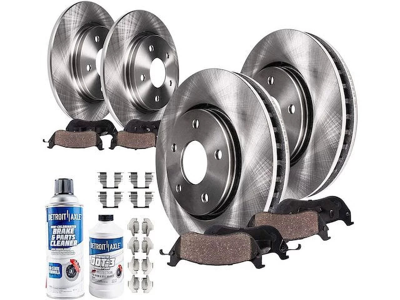Front and Rear Brake Pad and Rotor Kit - matching with 2012 - 2017  Camry 2013 2014 2015 2016