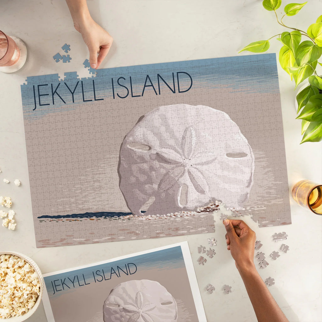 Lantern Press 1000 Piece Jigsaw Puzzle, Jekyll Island, Georgia, Sand Dollar