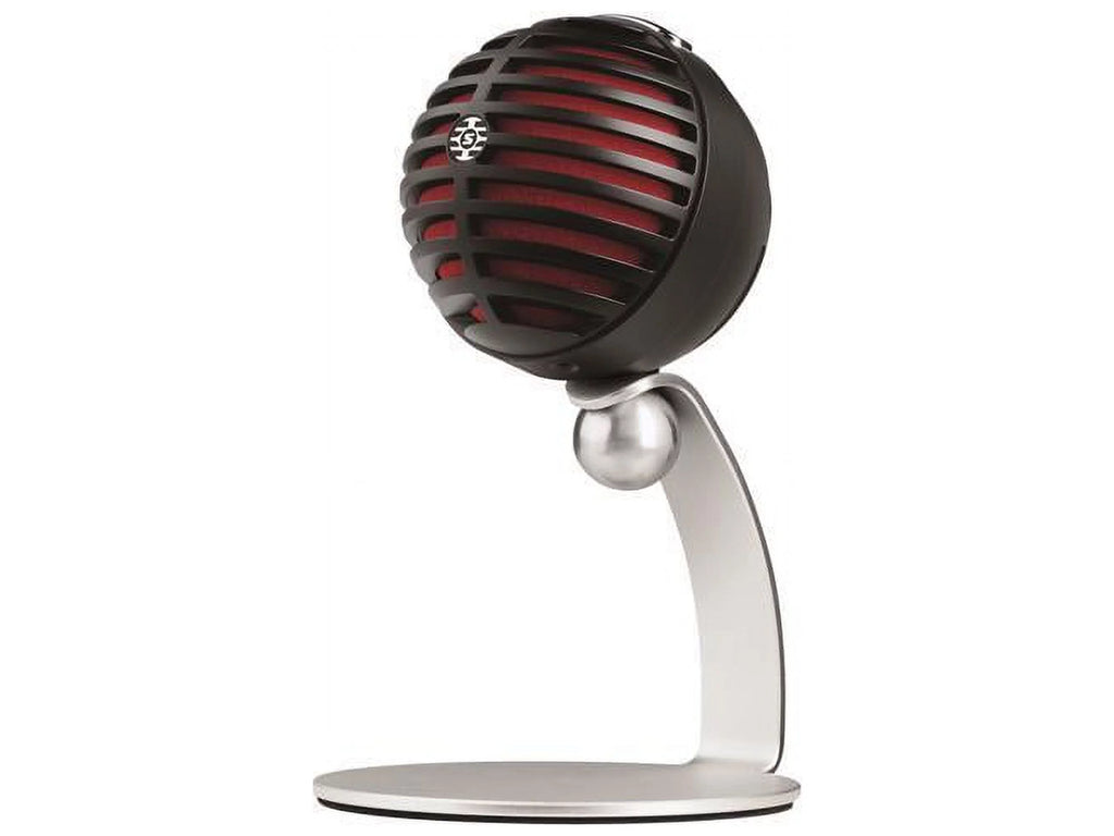 Shure - MV5 USB Condenser Microphone - Black w/ Red