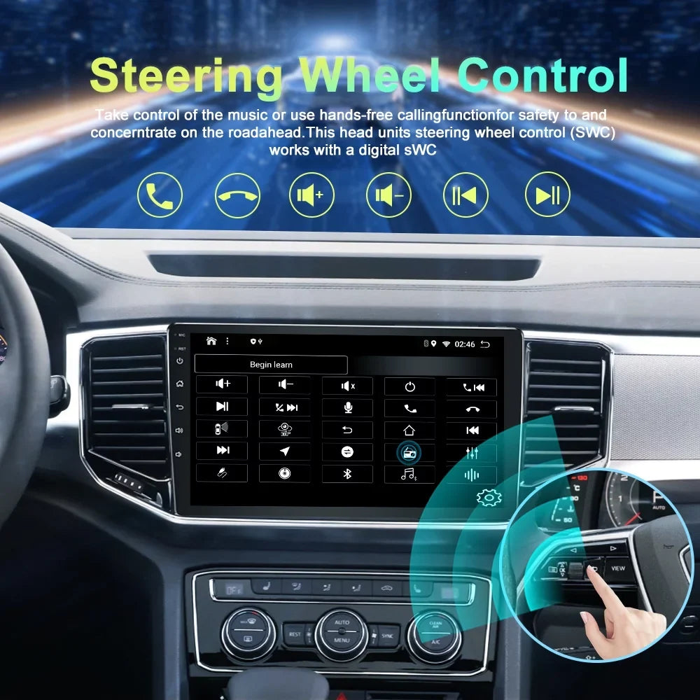 10.1 Inch Car Audio for  Tundra 2007-2013, Sequoia 2008-2017, Android 13 GPS Navigation with Bluetooth 5.0 FM AM Radio DSP Carplay 4GB 64GB