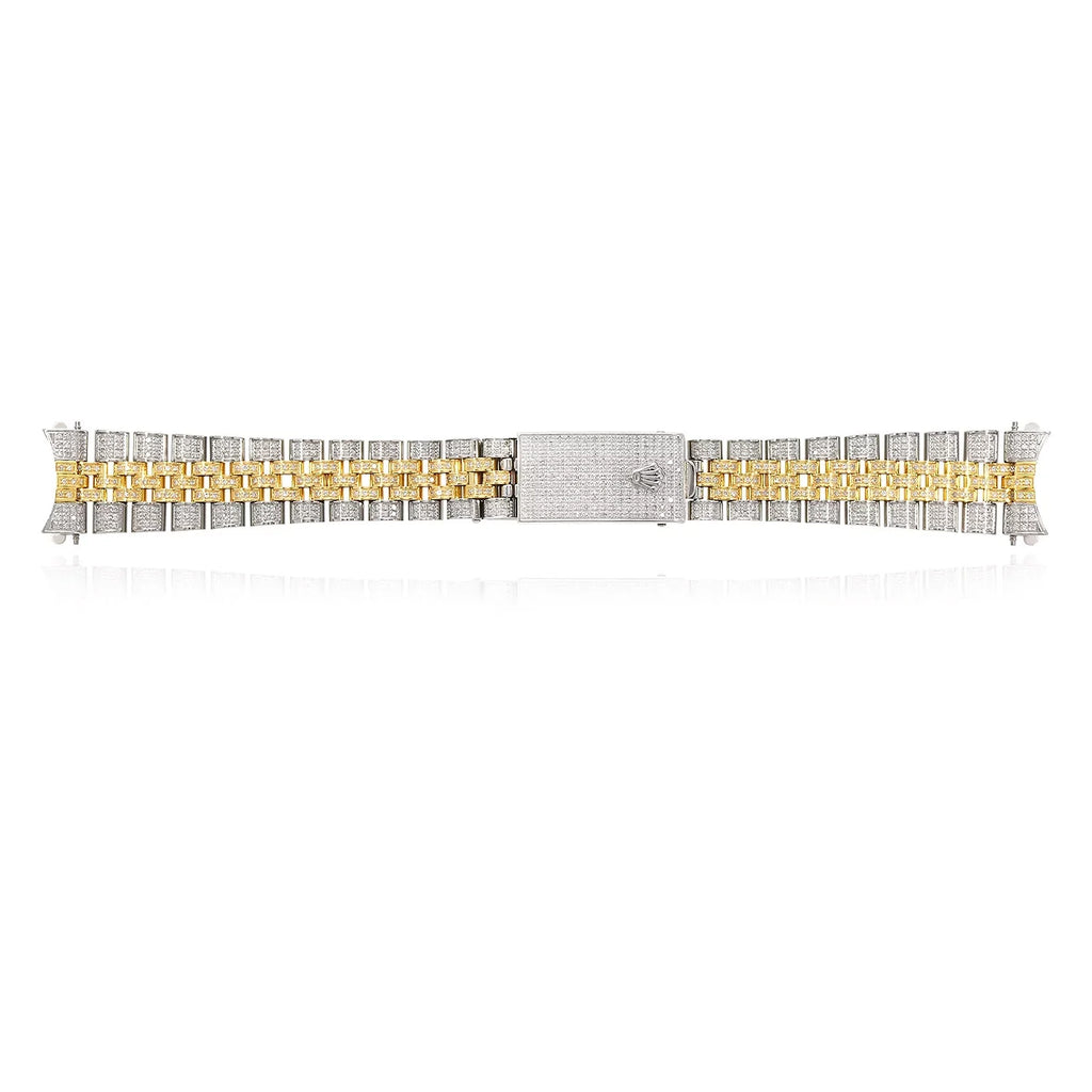 Rolex Datejust 2-Tone Yellow Custom 4.5C Natural Diamond Jubilee 36mm Watch Band