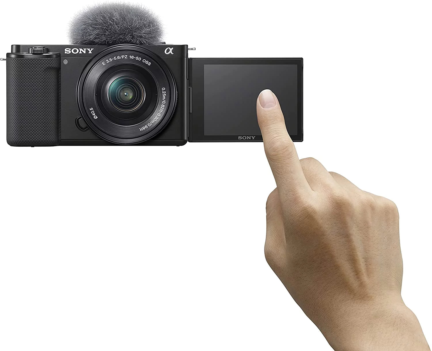 Alpha ZV-E10L 24.2 Megapixel Mirrorless Camera with Lens, 0.63", 1.97", Black