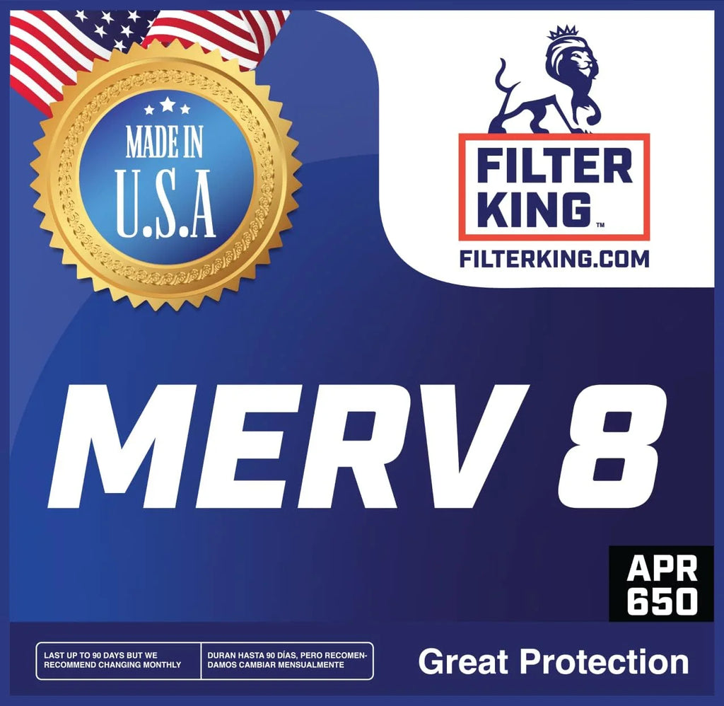 Filter King 14x31.5x1a Air Filter | 4-PACK | MERV 8 HVAC Pleated A/C Furnace Filters | MADE IN USA | Actual Size: 14 x 31.5 x .75"