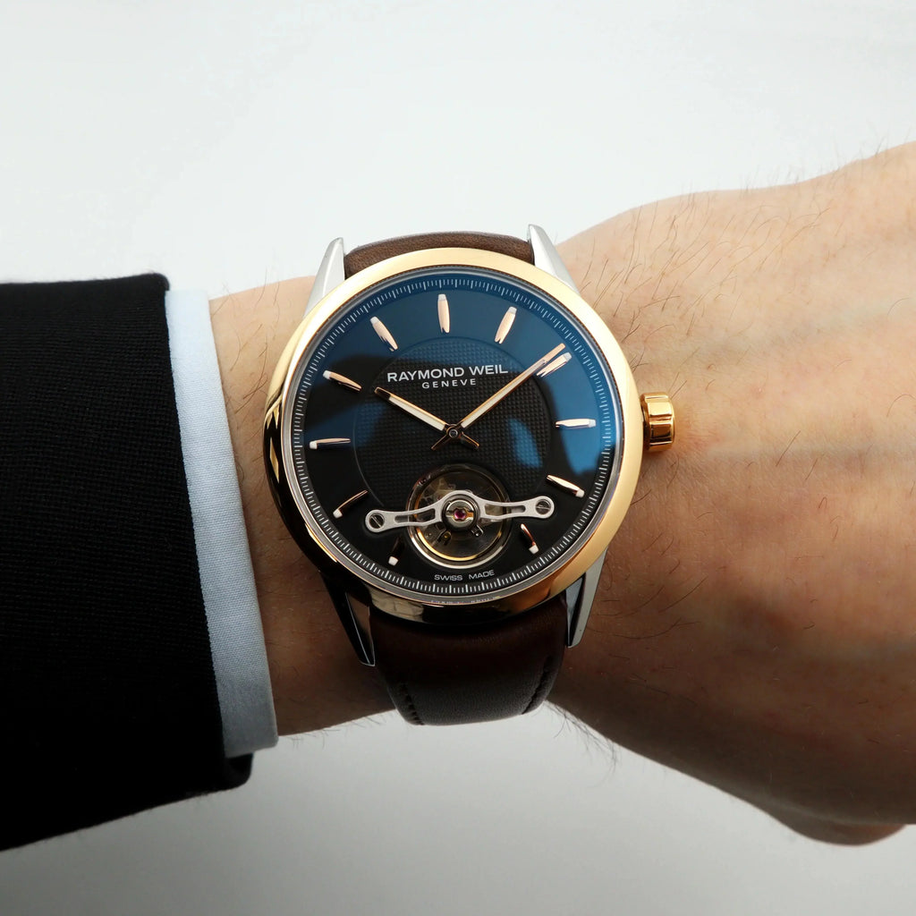 Raymond Weil Freelancer 42.5mm Leather Steel Automatic Mens Watch 2780-SC5-20001