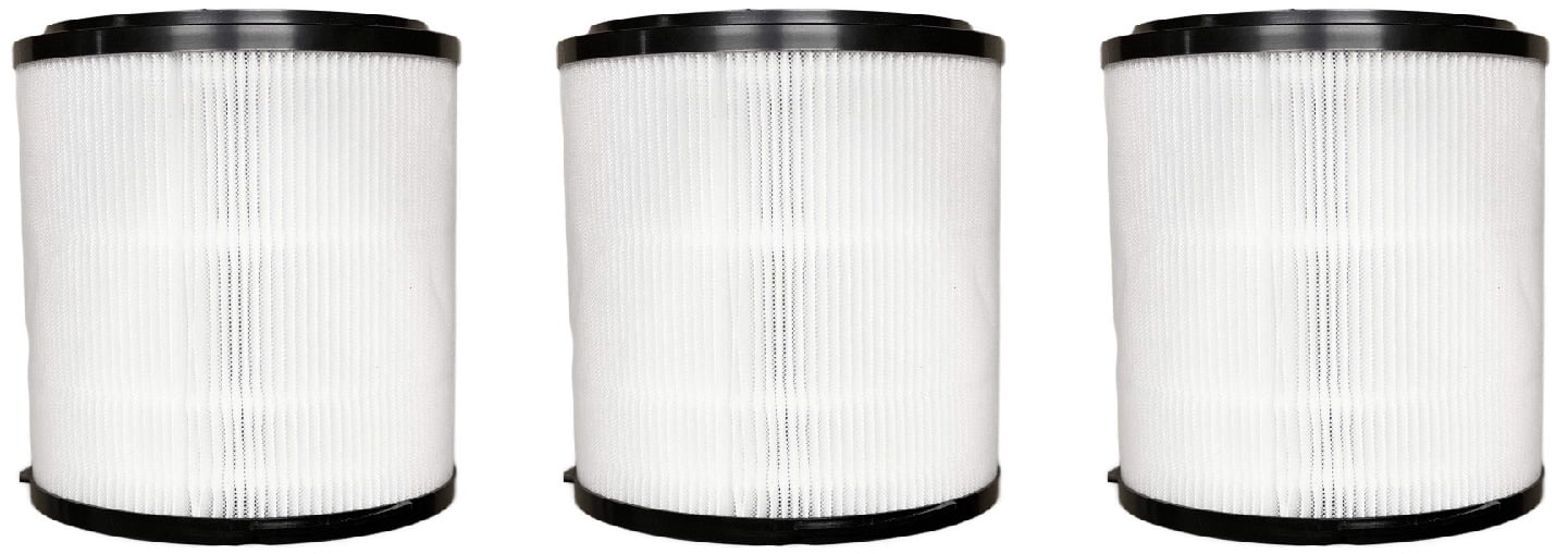 Nispira 3-in-1 True HEPA H13 Filter Replacement appropriate with SilverOnyx 5-Speed Black 16" Air Purifier with Ionizer and UVC Sanitizer Model 8541832765 500 sq ft 3 Filters
