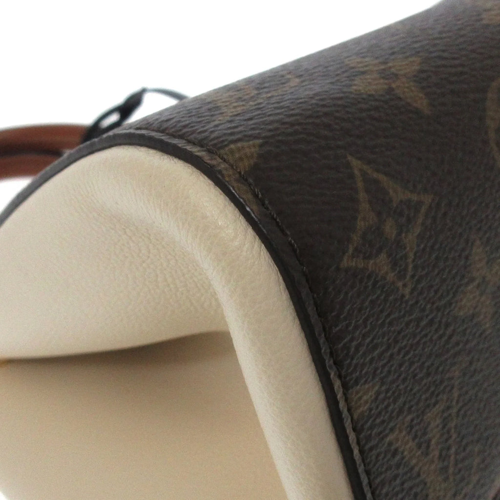 Pre-Owned Authenticated Louis Vuitton Monogram Fold Tote PM Canvas Brown Satchel Unisex (Good)