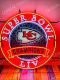 Queen Sense 24"x24" For Kansas Citys Sports Team Chiefs Champions Liv Neon Sign HD Vivid Printing Handmade Artwork Neon Light 124KCCSBCVVD