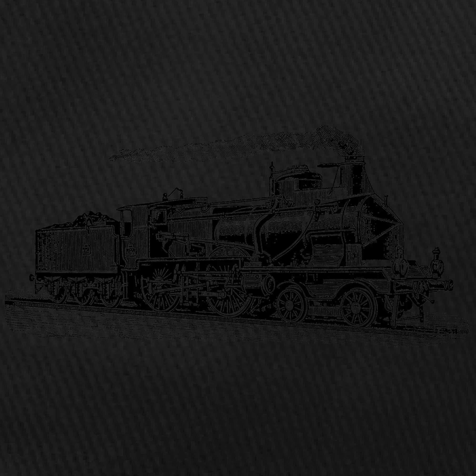 CafePress - VINTAGE TRAINS Black Cap - Printed Adjustable Cotton Canvas Black Baseball Hat