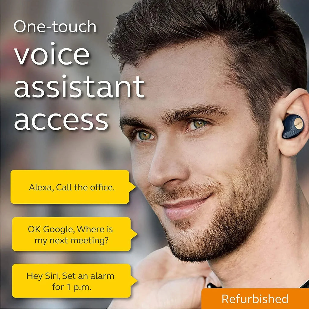 Restored Jabra Elite Active 65t - True wireless earphones with mic - in-ear - Bluetooth - blue/copper (Refurbished)