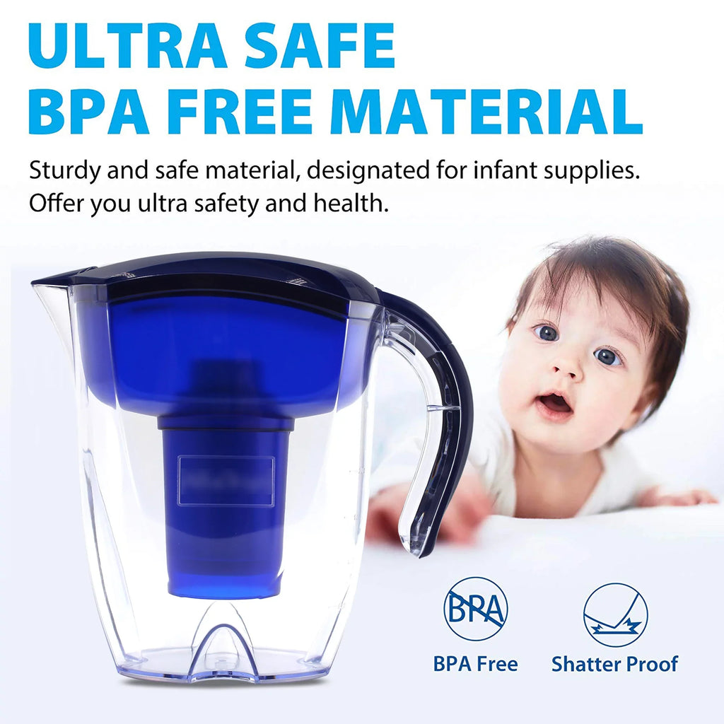 ALKA Premium Alkaline liquid Pitcher - 3.5L Pure Healthy liquid Ionizer With Activated Carbon Filter - Healthy, Clean & Toxin-Free Mineralized Alkaline moisture In Minutes PH 8.5 - 9.5