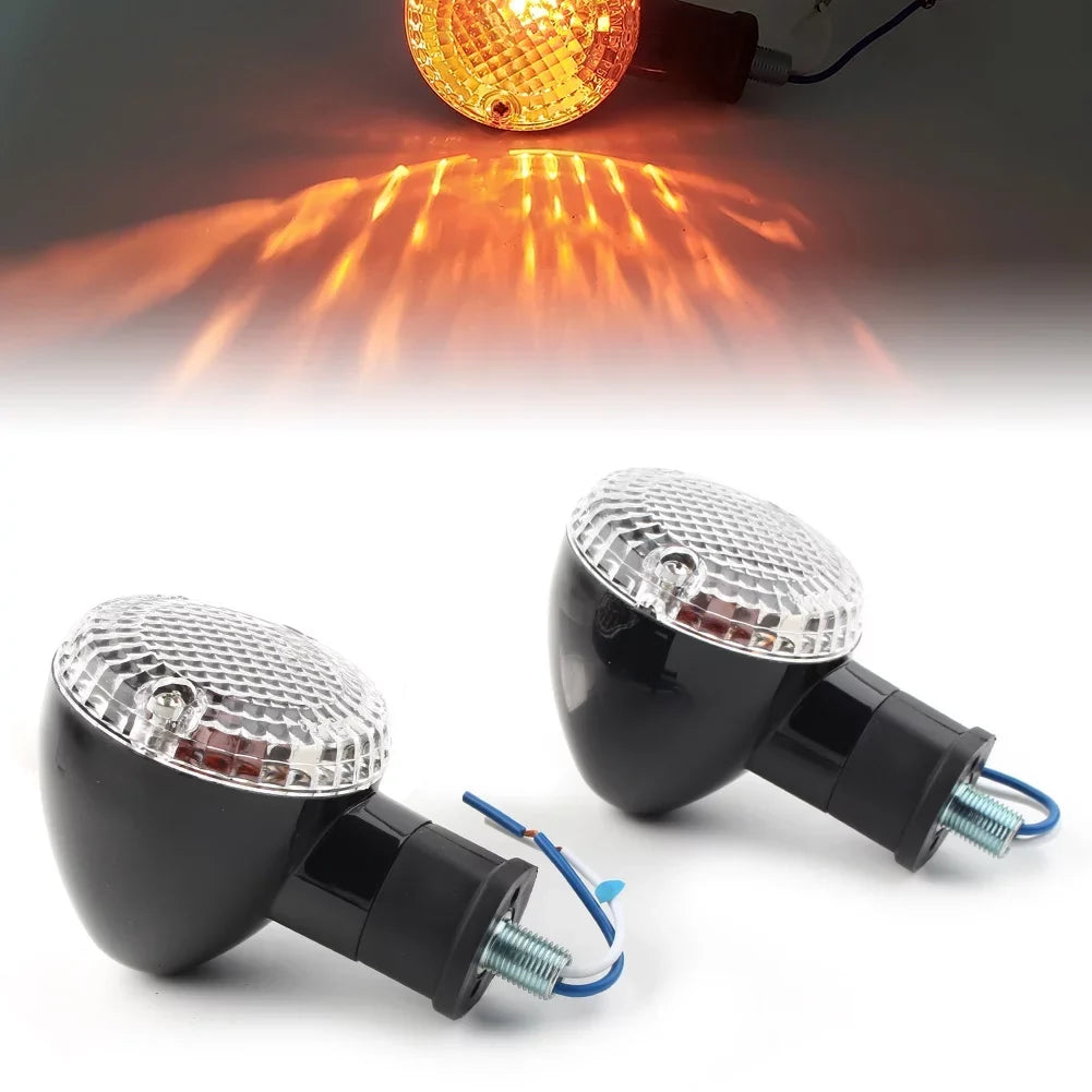 BFY 1Pair Motorcycle Turn Signal Lamp Amber Indicator Blinker Light w/ Clear shield for Yamaha Bolt XVS950 2014 2015 2016 2017 2018