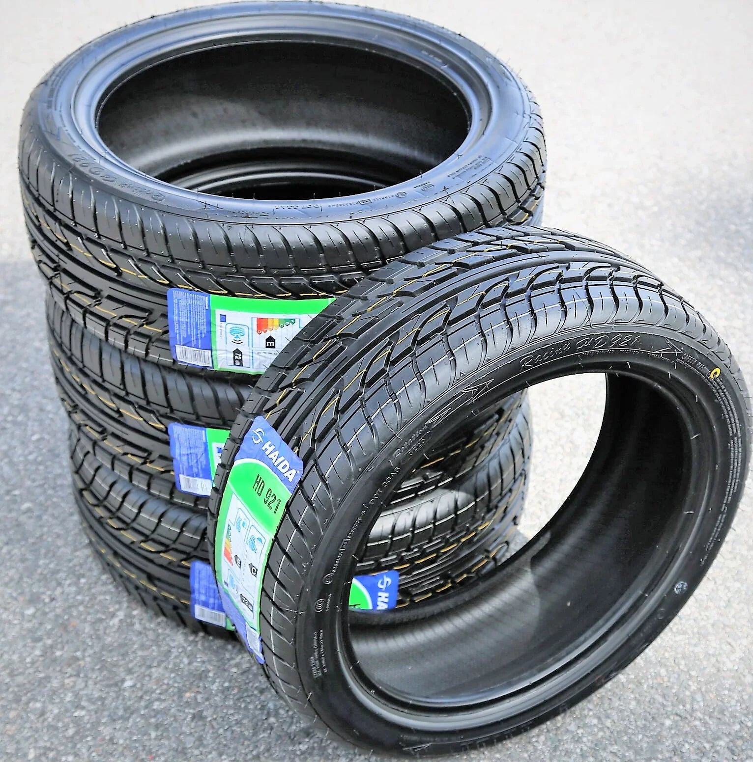 Set of 4 (FOUR) Haida Racing HD921 195/45R16 84V XL Performance Tire Fits: 2012 Fiat 500 Abarth, 2013-18 Fiat 500 Abarth Cabrio