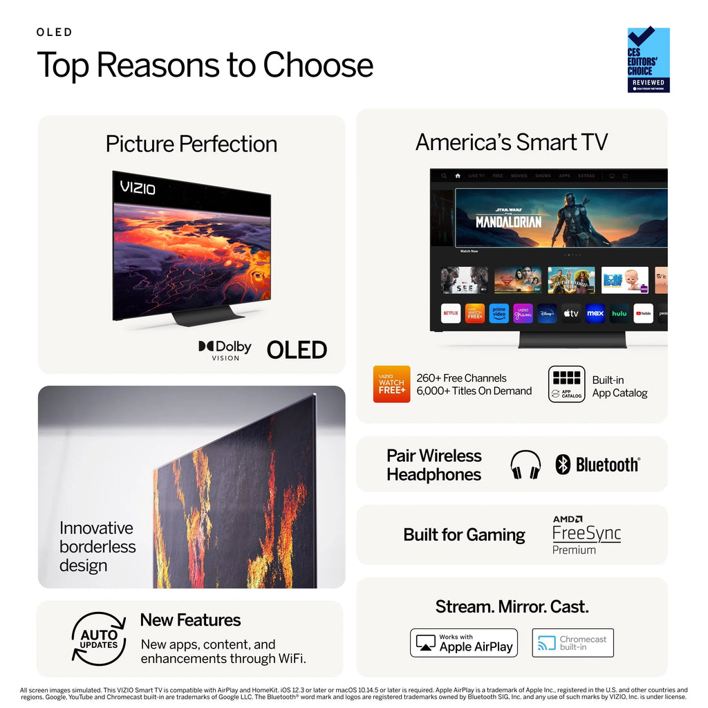 VIZIO OLED 65" Class 4K HDR SmartCast Smart TV OLED65-H1
