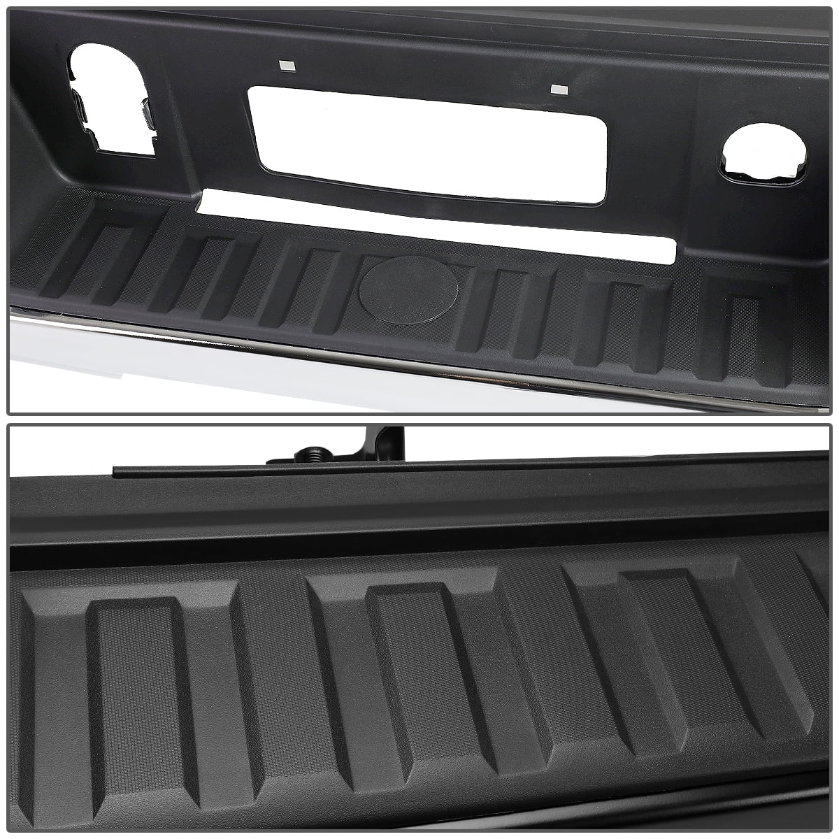 DNA Motoring STEPBUM-10013 For 2014 to 2018 Chevy Silverado / GMC Sierra Chrome Rear Corner Step Bumper (No Park Distance Sensor Hole) 15 16 17