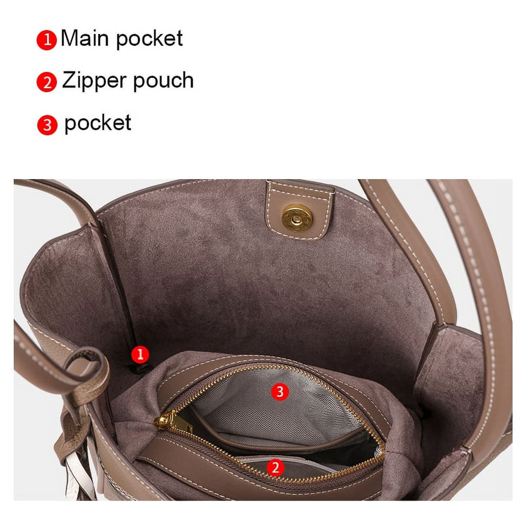 Aidrani Ladies 2024 new commuter Tote bag Fashion retro leather women's bag
