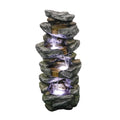 Kmowoo 40inches High Stacked Simulated Rock moisture Fountain with LED Lights