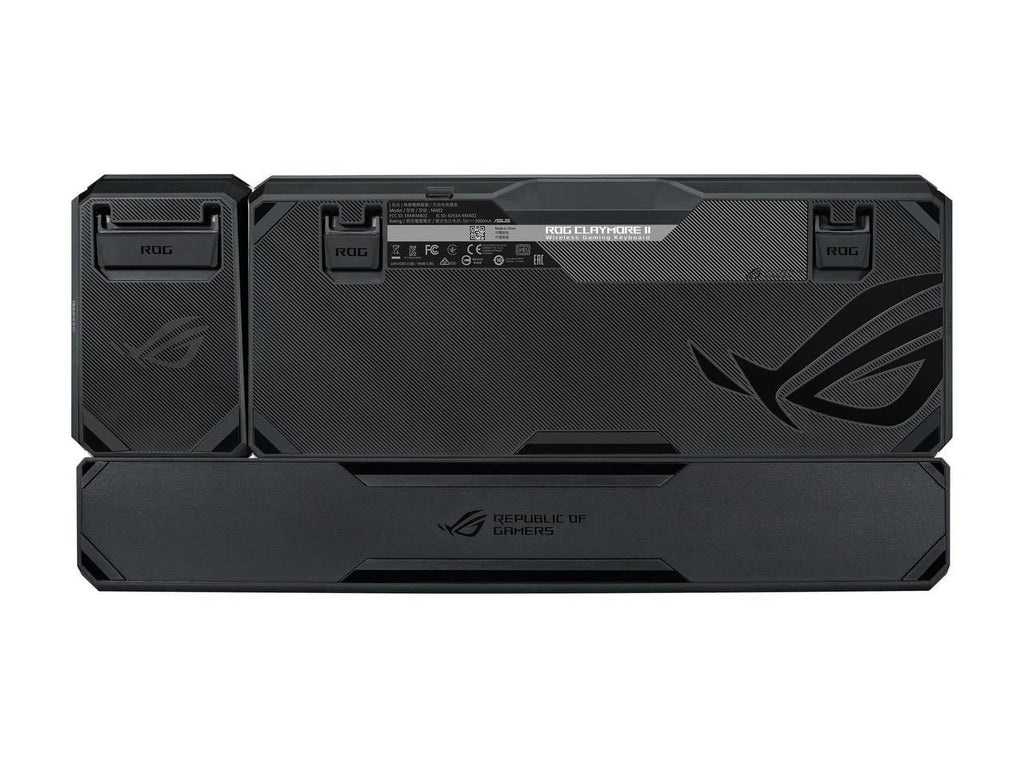 MA02 ROG Claymore II Wireless Modular Gaming Mechanical Keyboard with ROG RX Blue Switches, detachable numpad & wrist rest