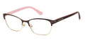 Juicy Couture 214 Full Rim Rectangular Matte Brown Eyeglasses