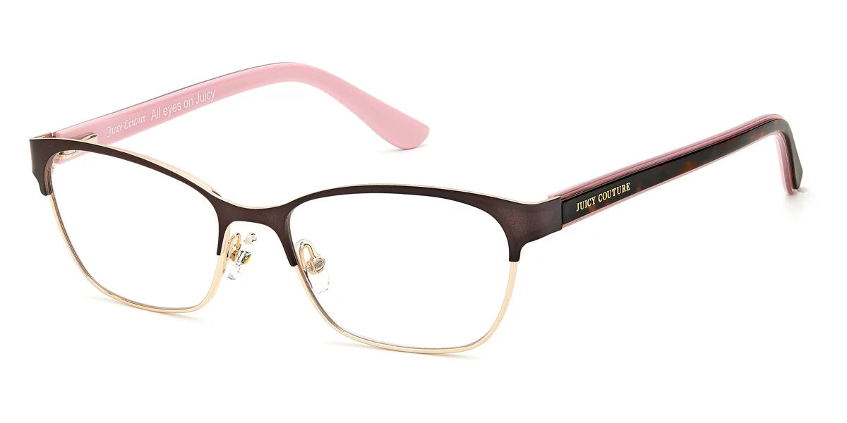 Juicy Couture 214 Full Rim Rectangular Matte Brown Eyeglasses