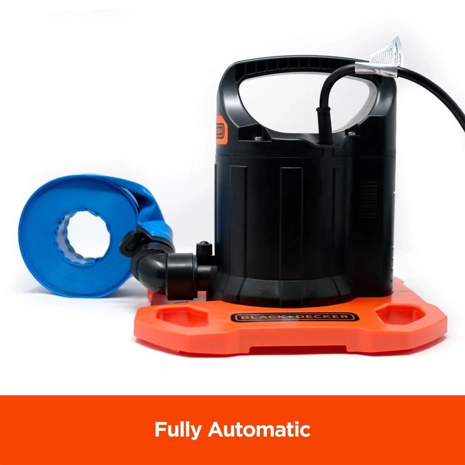 Black+Decker 1500 GPH Submersible Automatic Pool protector Pump with Discharge Hose