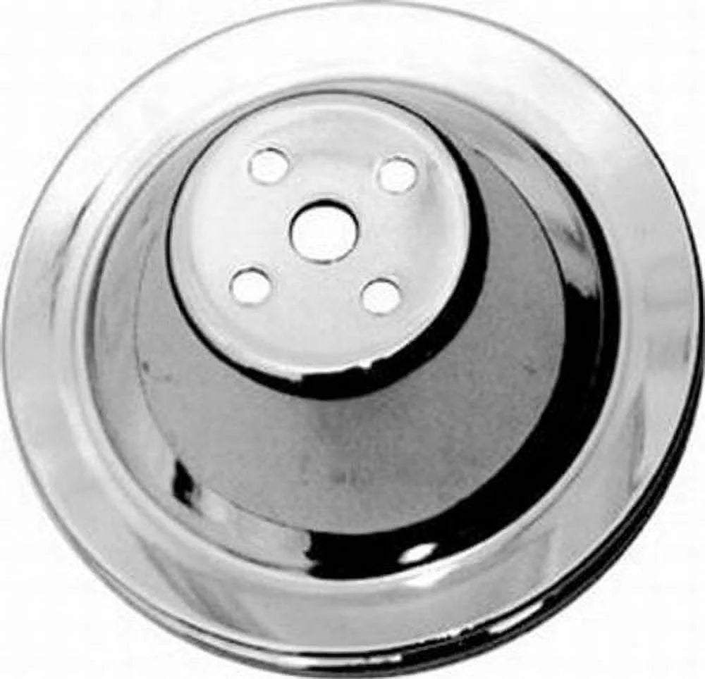 Racing Power Company R9600 Chrome Steel moisture Pump Pulley Sbc Short 7.1 Dia