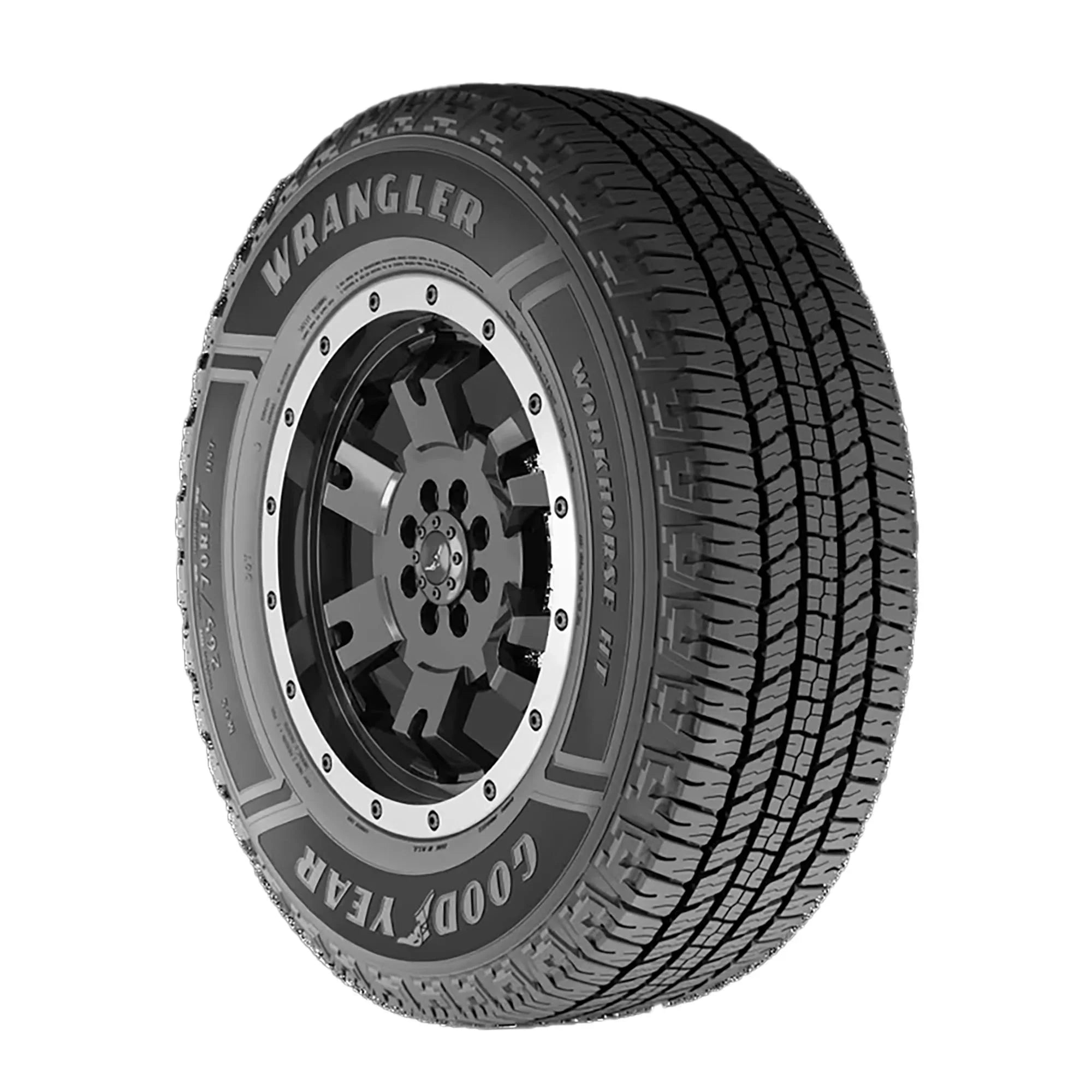 Goodyear Wrangler Workhorse HT LT265/70R17 121R All-Season Tire Fits: 2017 Chevrolet Silverado 1500 WT, 2014-15 Chevrolet Silverado 1500 WT