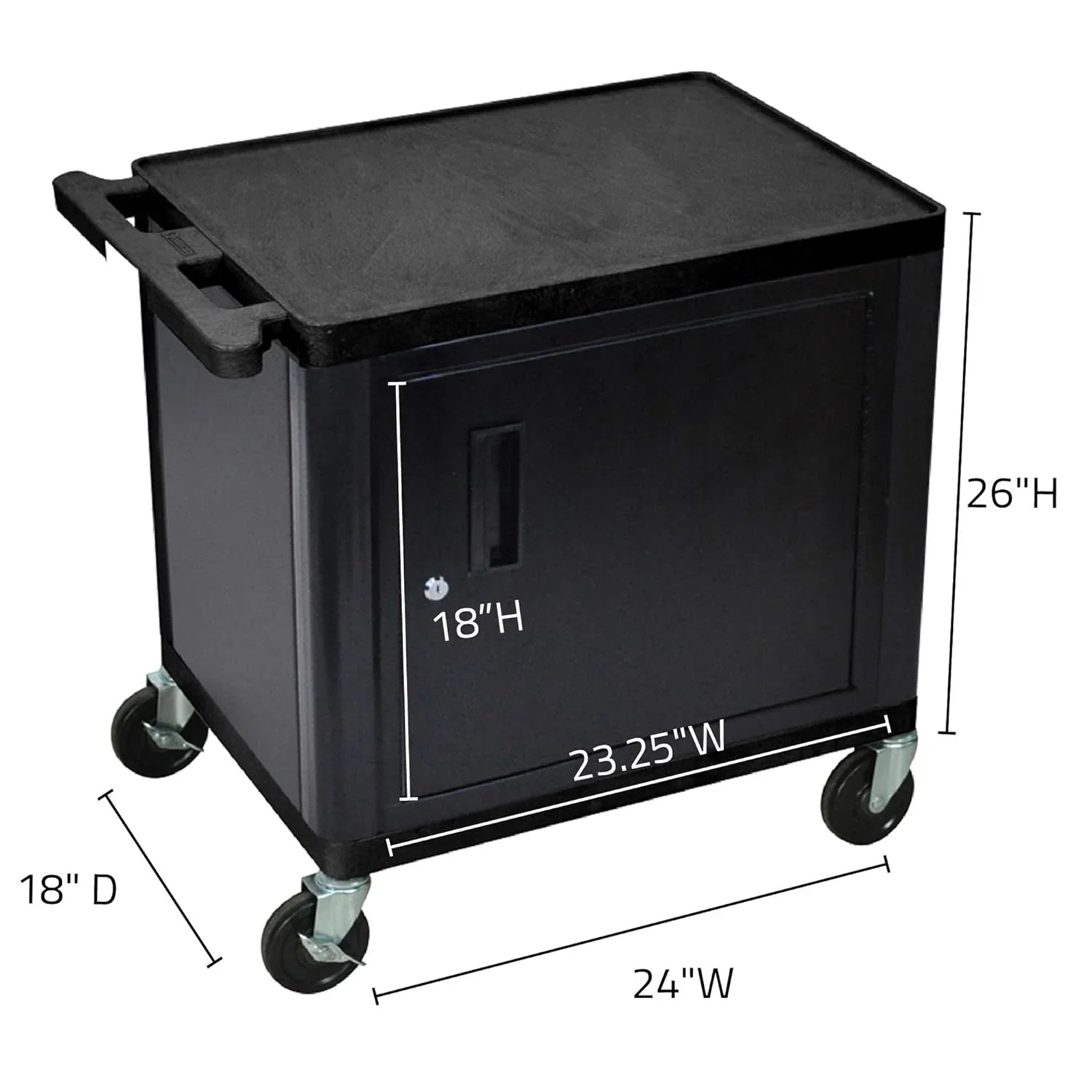 26"H AV Car - wo Shelves Cabine