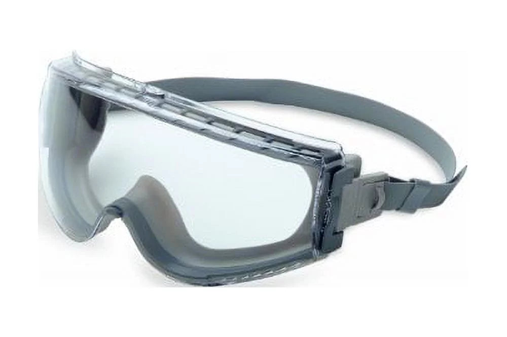 Uvex Honeywell Stealth Safety Goggles with Clear Uvextreme Anti-Fog Lens, Gray Body & Neoprene Headband (S3960C), Universal