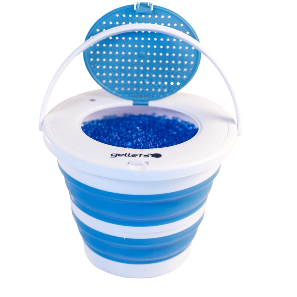 Gel Blaster Collapsible Gellet Ammo Tub, Blue, 1.5 Gallon - Holds 15,000+ Gellets