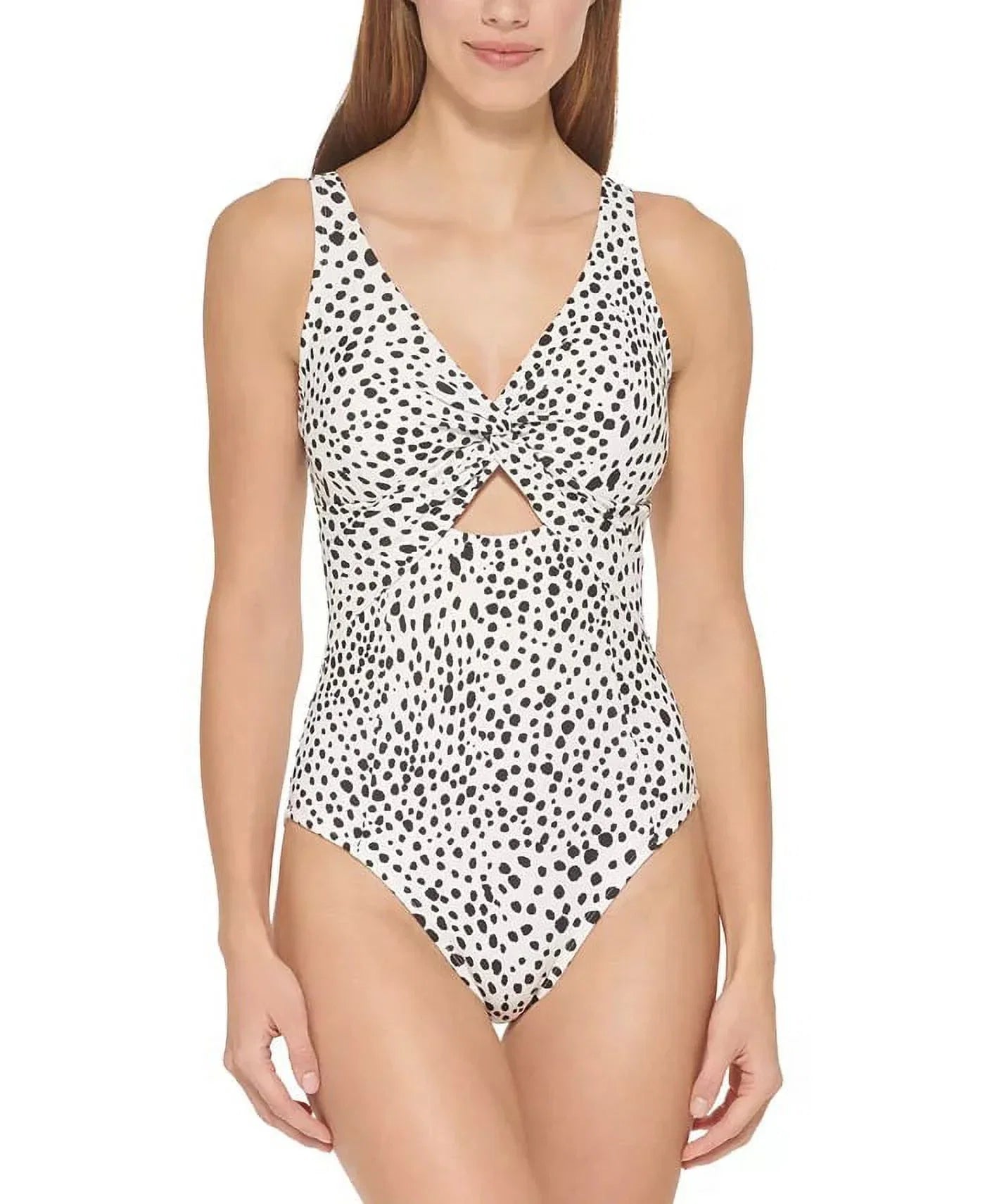 DKNY MULTI Cutout Twist One-Piece Swimsuit, US 4