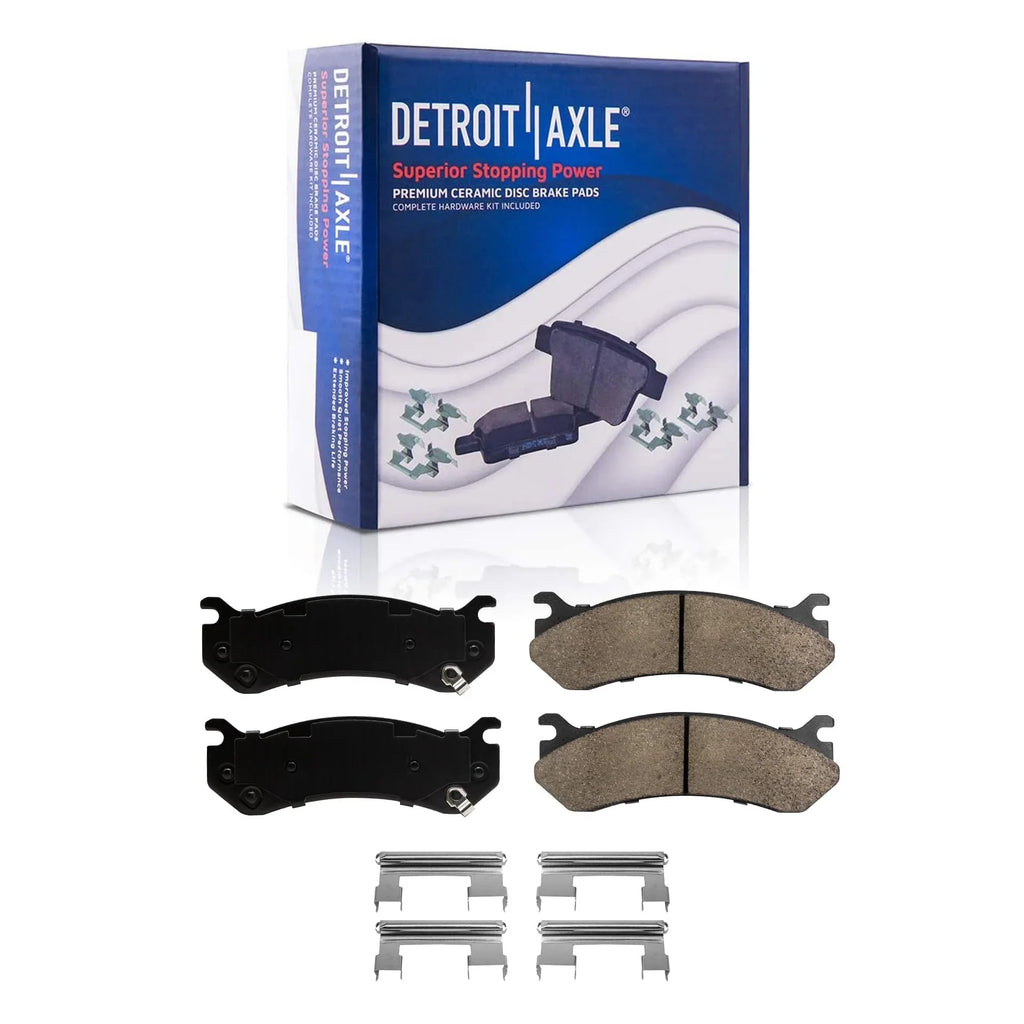 Detroit Axle - Front Brake Kit for Chevy GMC Suburban Avalanche Express Silverado Sierra Savana 1500 Tahoe Yukon Replacement Disc Brake Rotors Ceramic Brakes Pads: 12" Rotor