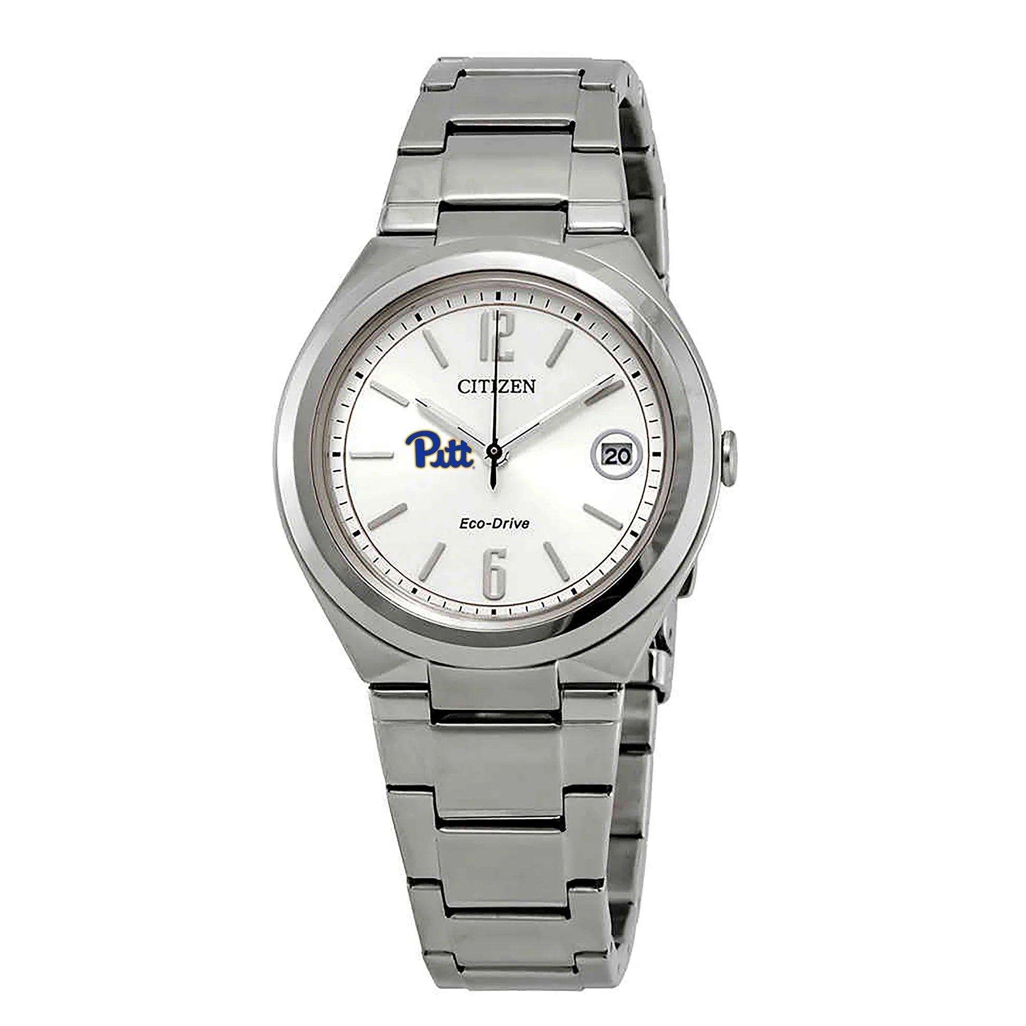 Women's  Silver Pitt Panthers Eco-Drive Stainless Steel Watch