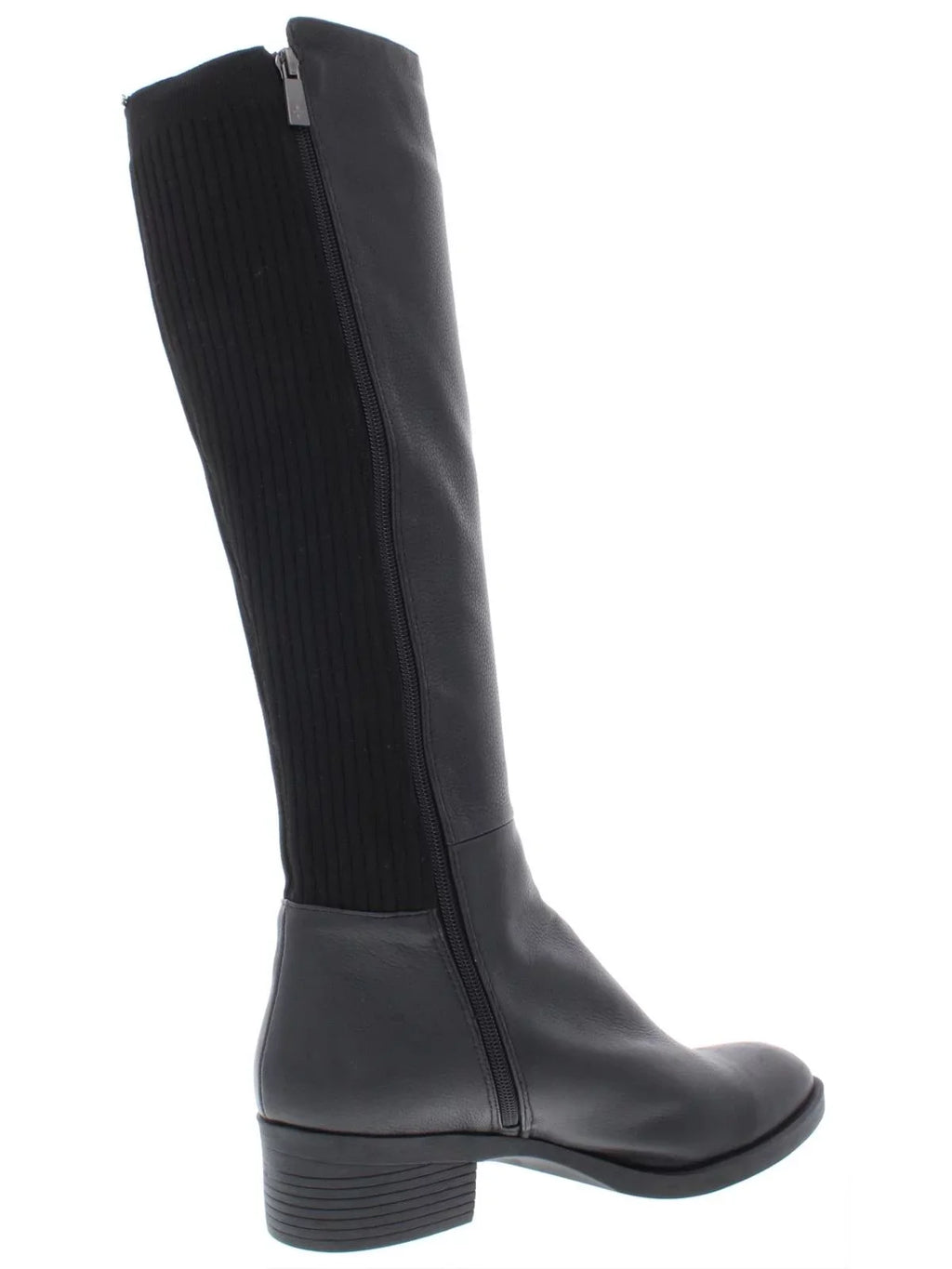 Kenneth Cole New York Womens Levon Leather Riding Boots Black 8 Medium (B,M)