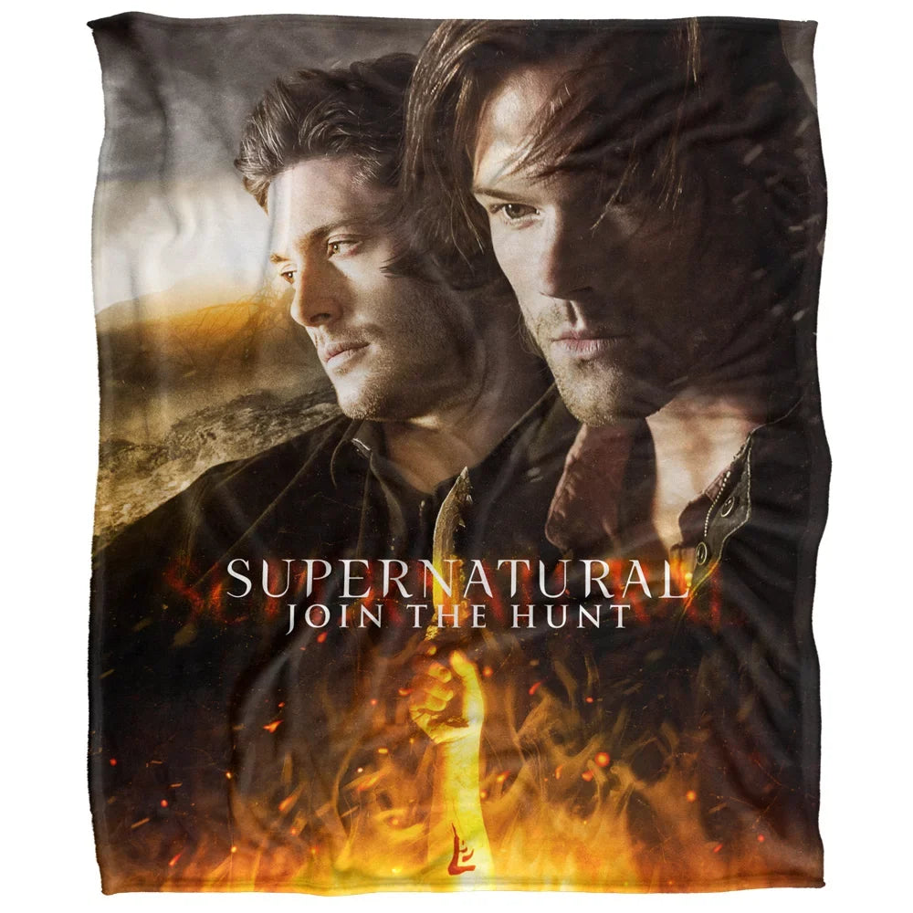 LOGOVISION Supernatural Blanket, 50Inx60In, Up Close and Personal Silky Touch Sherpa Back Super Soft Throw Blanket