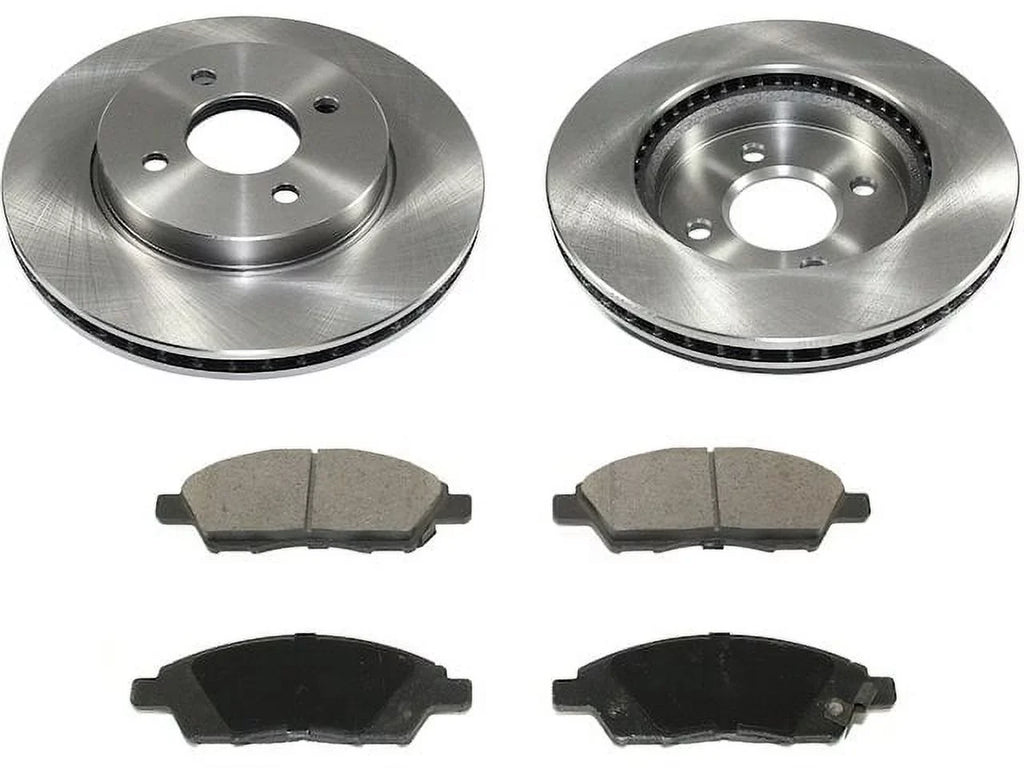 Front Brake Pad and Rotor Kit - appropriate with 2012 - 2019 Nissan Versa 1.6L 4-Cylinder 2013 2014 2015 2016 2017 2018