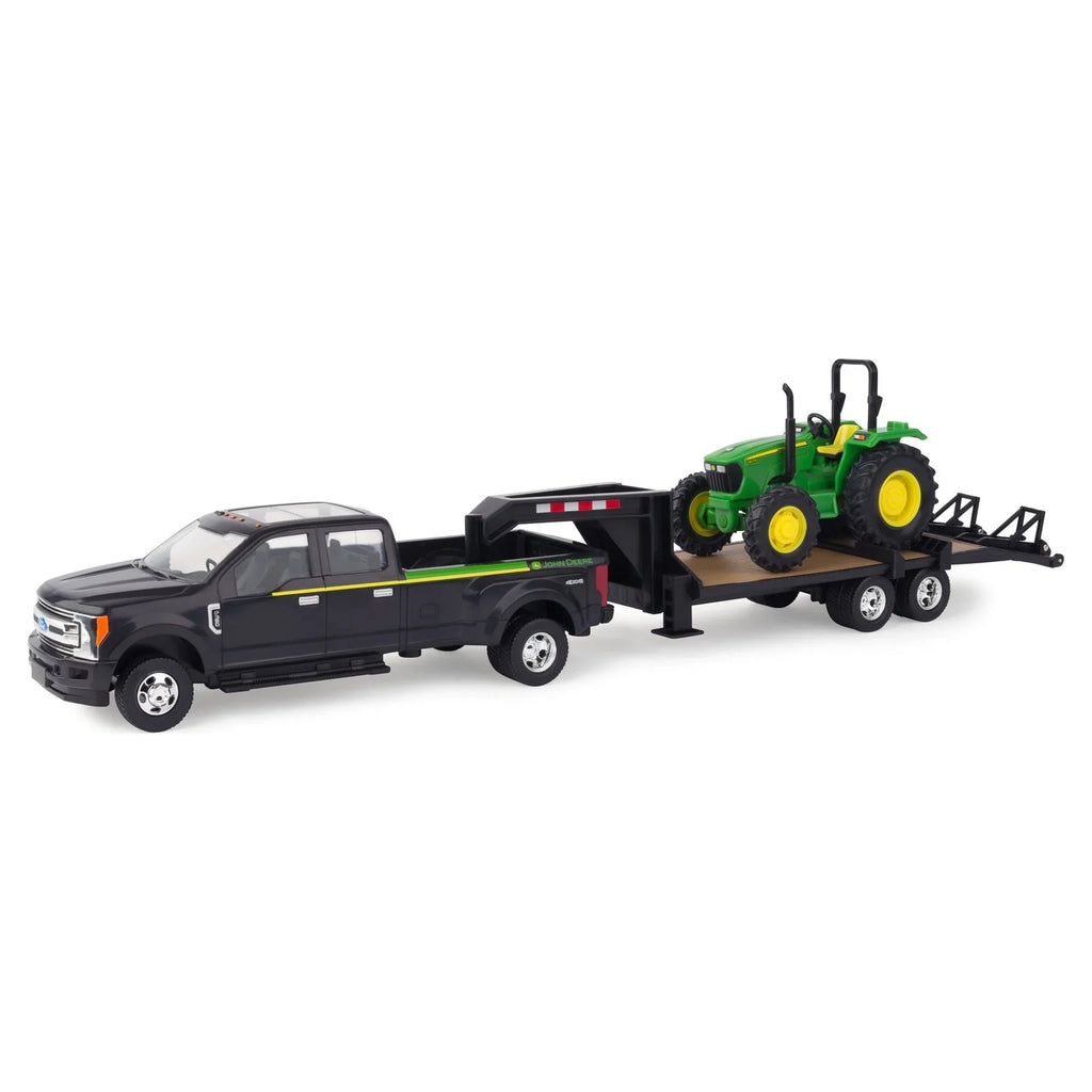 John Deere Toy Truck And Toy Tractor Set, 2017  F350 & 5075E Tractor, 1:32 Scale