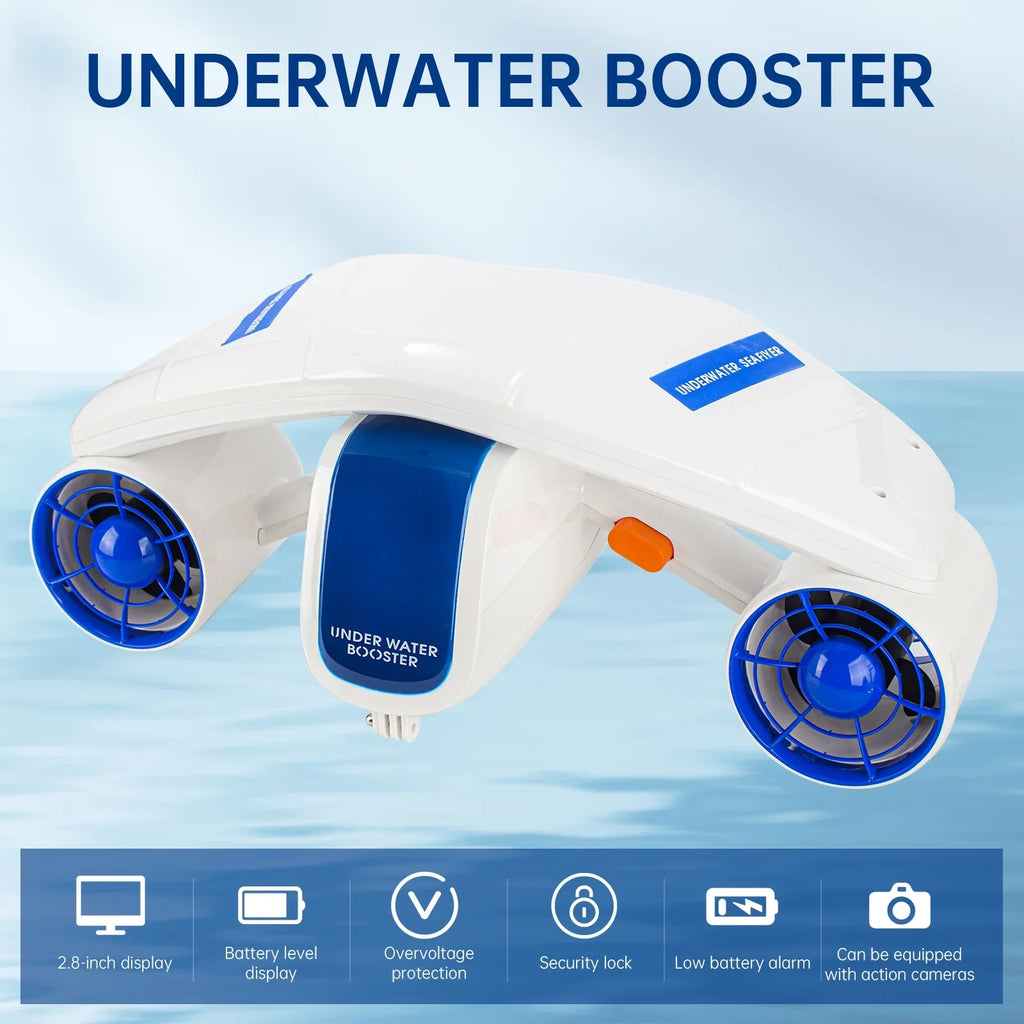 Aibecy Enhance Your Diving Adventures with Andoer Electric Underwater Sea liquid Propeller Booster - 2 Speed Levels
