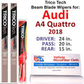 2018 Audi A4 Quattro Beam Blade Wipers (Set of 3) w/Rear Wiper
