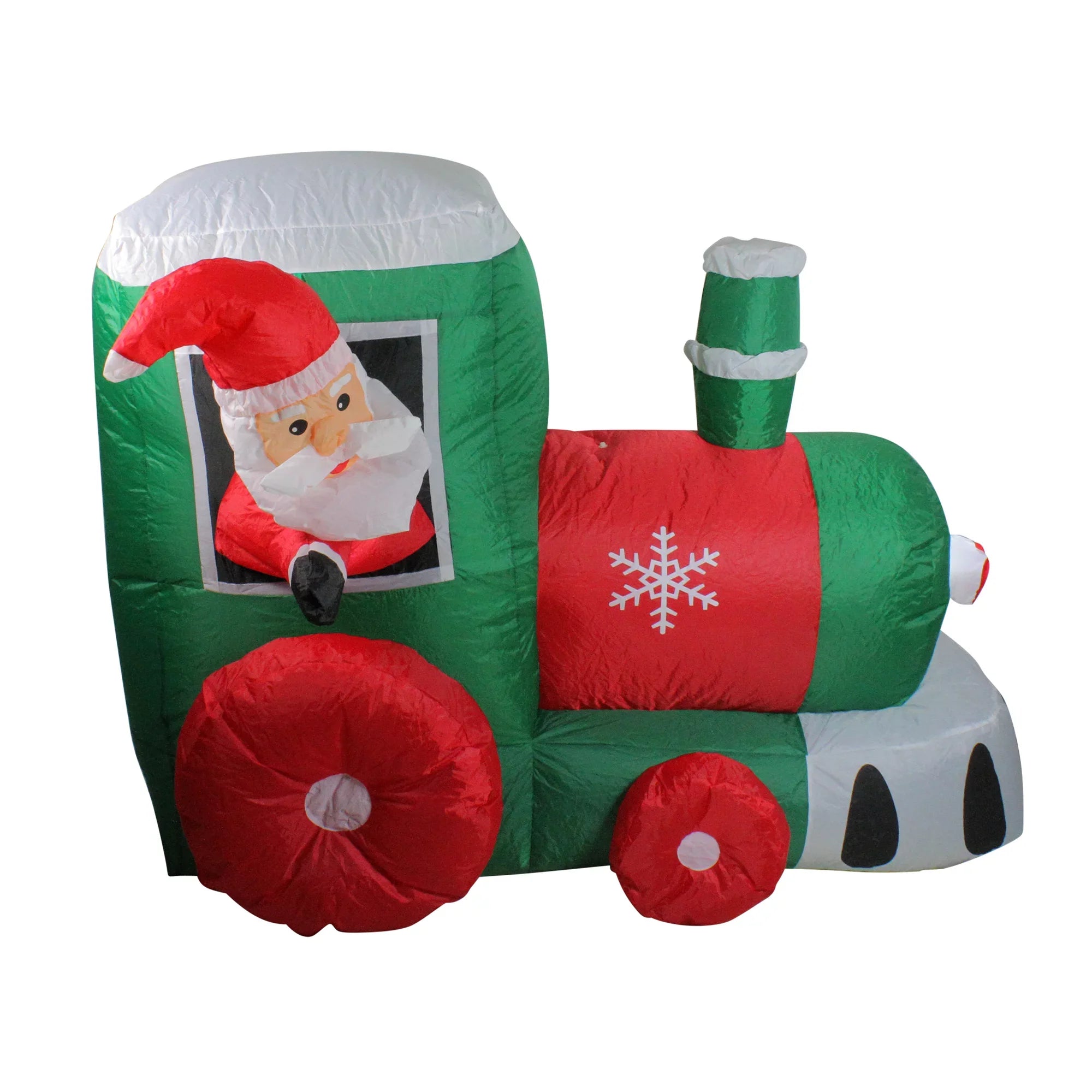 Northlight 4.5' Inflatable Santa on Locomotive Train Lighted Outdoor Christmas Decoration