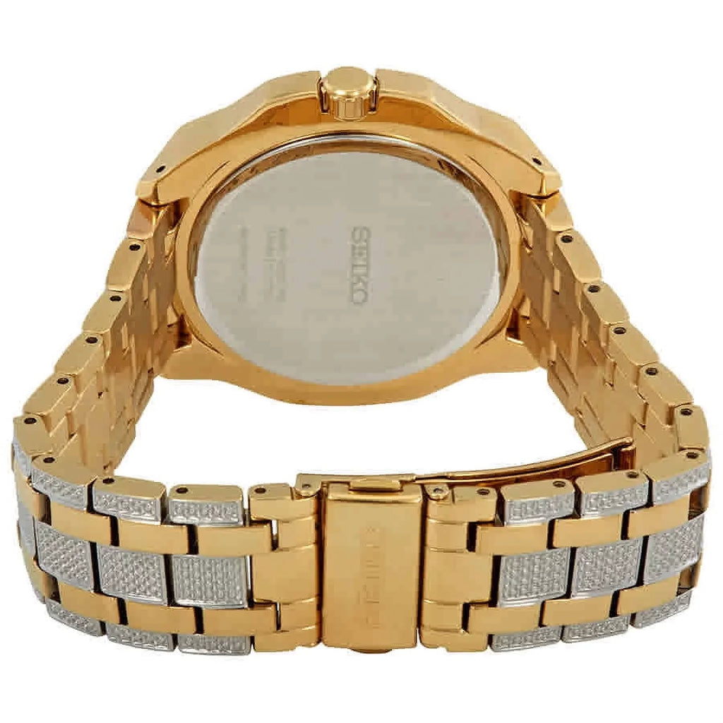 Seiko Men's 'CRYSTAL SOLAR' Quartz Stainless Steel Casual Watch SNE458