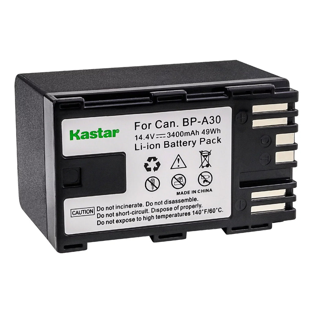 Kastar 2-Pack BP-A30 Battery 14.4V 3400mAh Replacement for  EOS C200, EOS C200B, EOS C220B, EOS C300 Mark II PL Cinema EOS Camera, EOS C300 Mark III Digital Cinema Camera