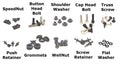 Bike Boltz Complete Black Fairing Bolt Kit for Suzuki GSX-R600 2006 - 2007 Body Screws Fasteners