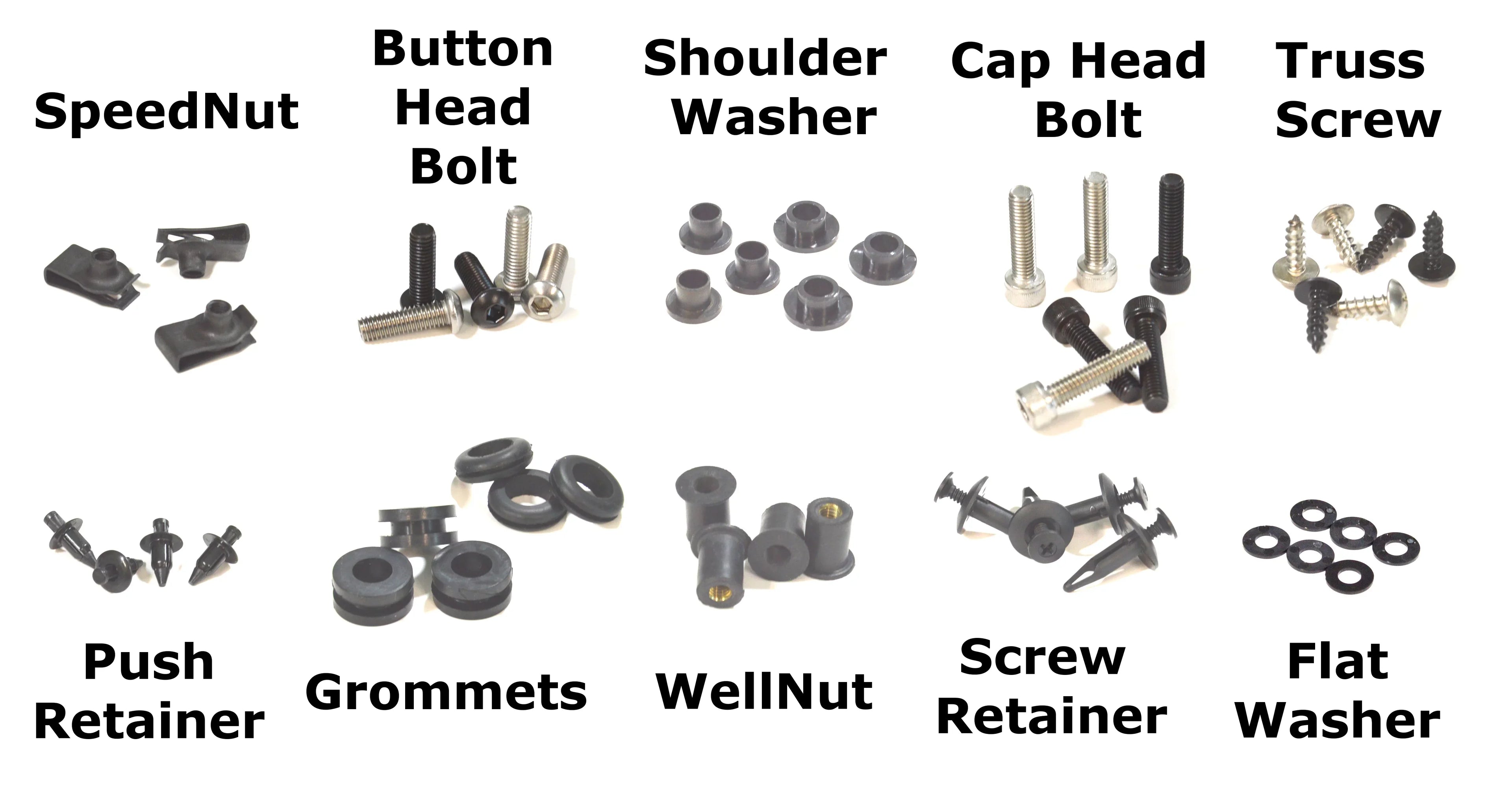 Bike Boltz Complete Black Fairing Bolt Kit for Suzuki GSX-R600 2006 - 2007 Body Screws Fasteners