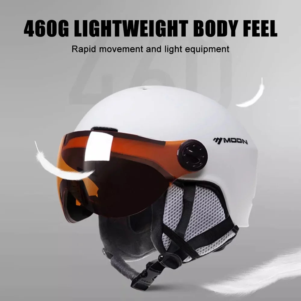MOON Winter Windproof Cycling Helmets Adjustable Motorcycle Electric Bike Safety Men Women Skiing Snowboard Skateboard Helmets