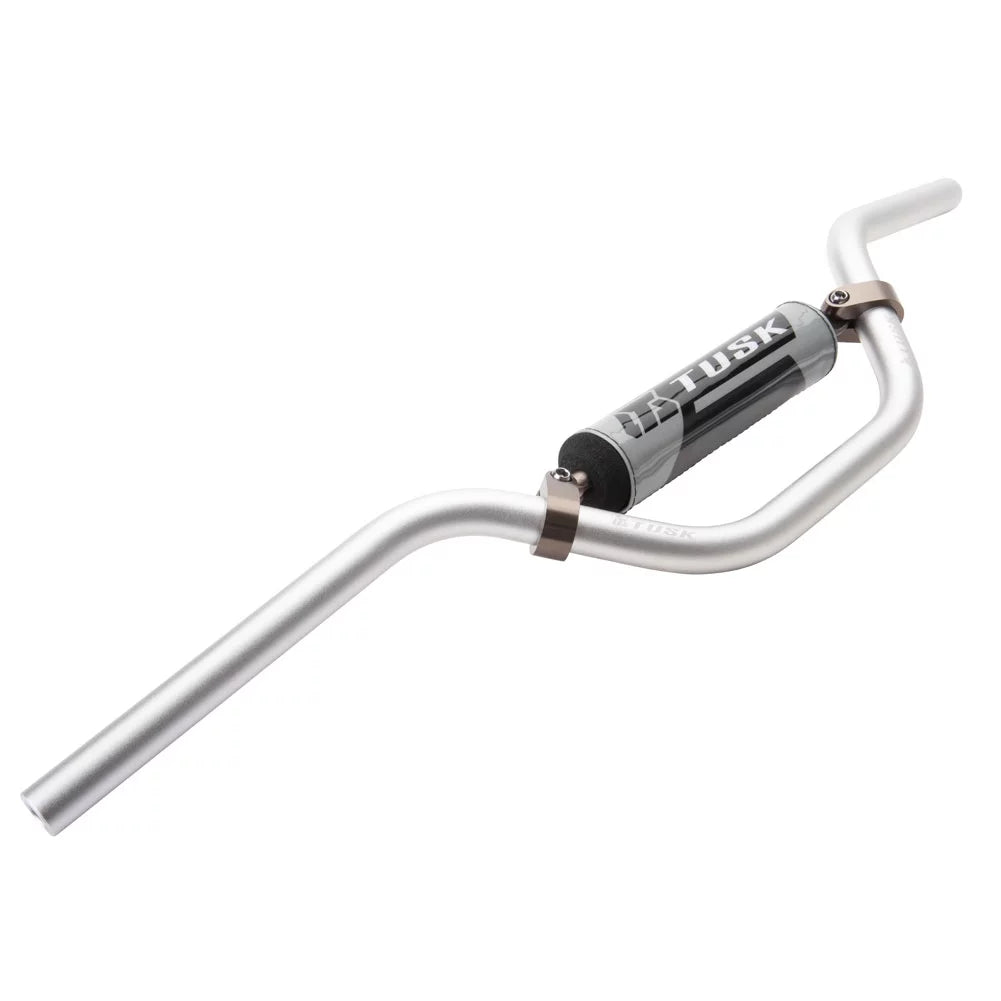 Tusk T-10 Aluminum 7/8" Handlebar Mini High Bend Silver For LEM LX4 2000