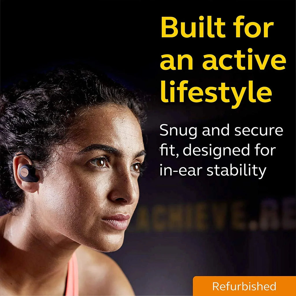 Restored Jabra Elite Active 65t - True wireless earphones with mic - in-ear - Bluetooth - blue/copper (Refurbished)