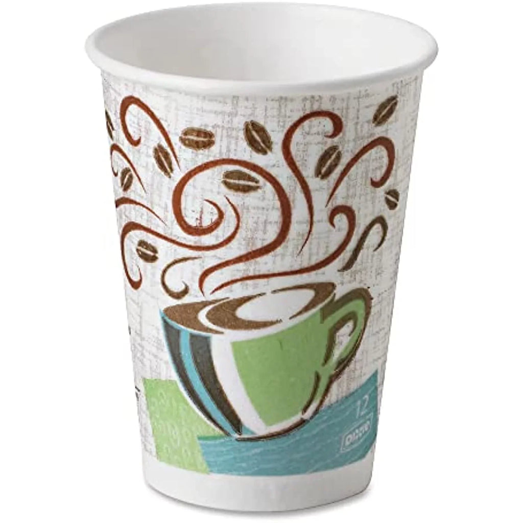 Insulated Paper Hot Coffee Cup By Gp Pro (Georgia-Pacific), Coffee Haze, 5342Cdsbp, 160 Cups Per Case, Coffee Haze Design. Dixie Perfectouch 12 Oz