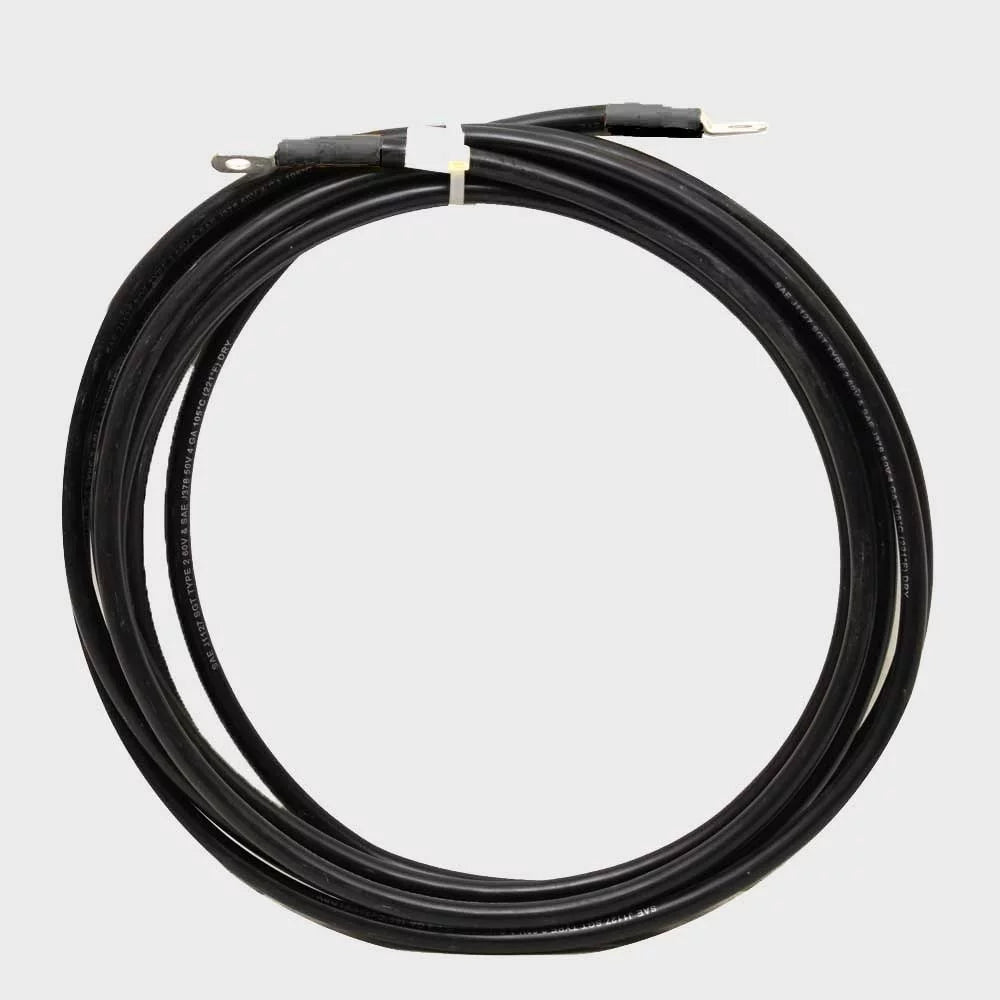 Triton Marine ship Battery Cable | 4 AWG 12 Foot 5/16 Lugs Black