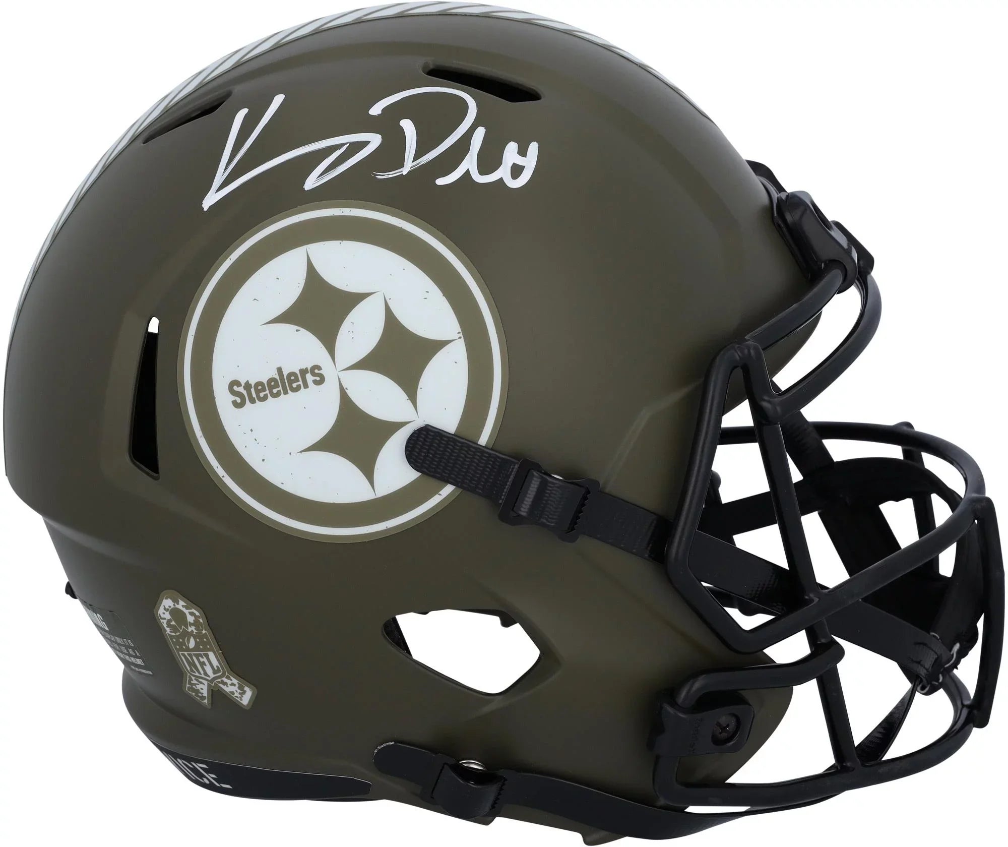 Kenny Pickett Pittsburgh Steelers Autographed Riddell 2022 Salute to Service Speed Replica Helmet - Fanatics Authentic Certified