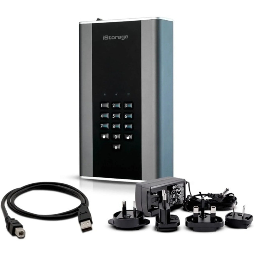 iStorage diskAshur DT2 20 TB Desktop Hard Drive - External - TAA Compliant (is-dt2-256-20000-c-x)
